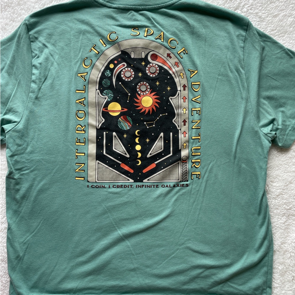 OLD NAVY GRAPHIC TEE - GRAY - LARGE